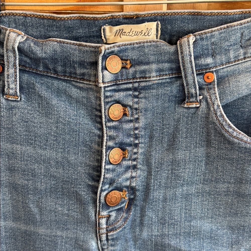 Madewell Blue Button-Fly Jeans - Picture 2 of 4